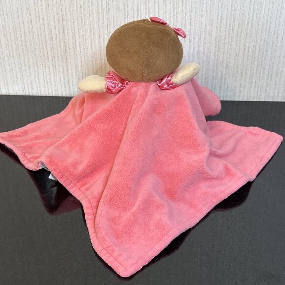 Baby Starters My First Doll Security Blanket Lovey Coral Pink Satin Heart Rattle - Picture 4 of 10